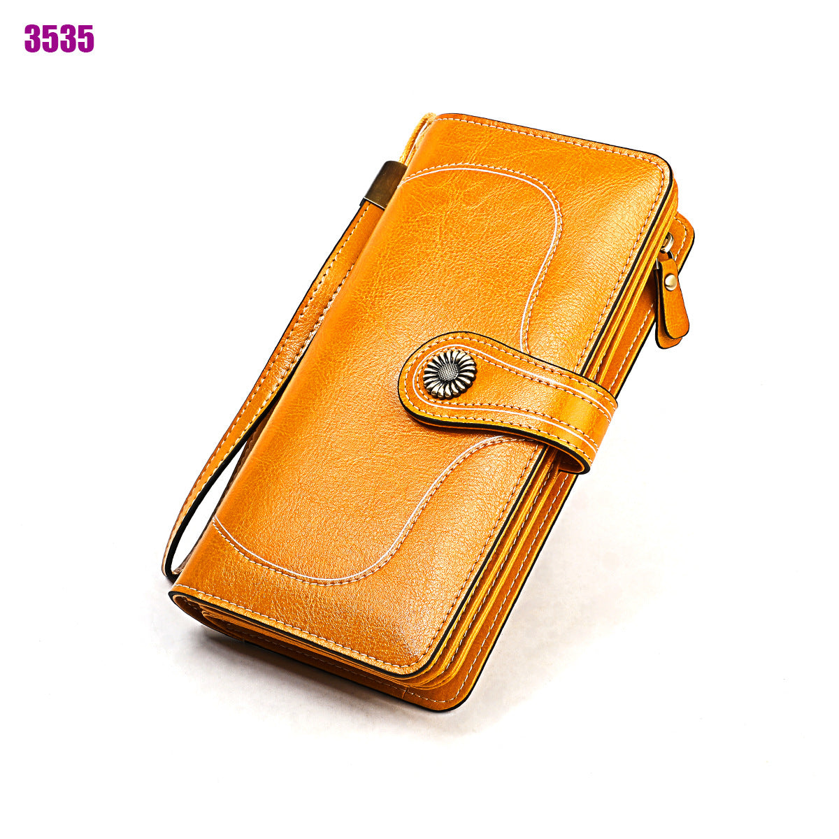 Women's Vintage Genuine Leather Long Cowhide Ladies Wallets
