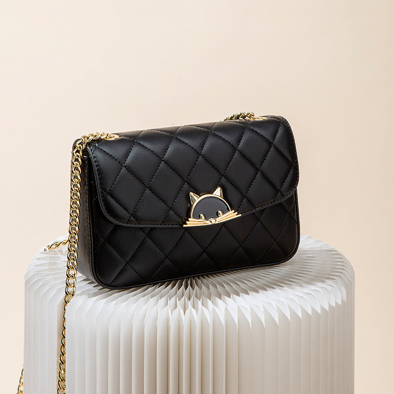 Women's Rhombus Chain Classic Style Entry Lux Shoulder Bags