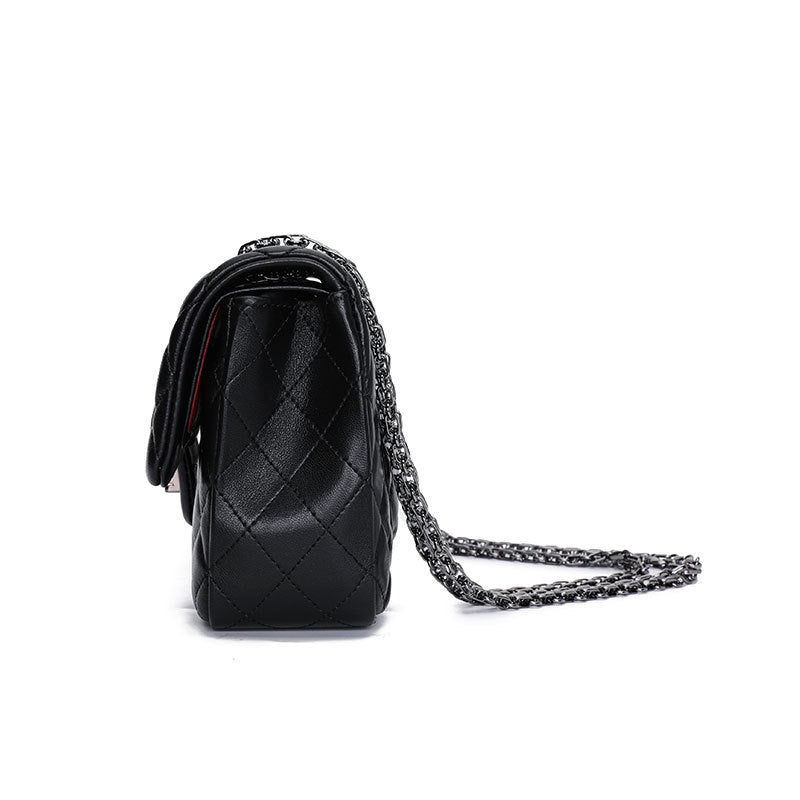 Women's Rhombus Chain Genuine Leather Chic Sheepskin Shoulder Bags