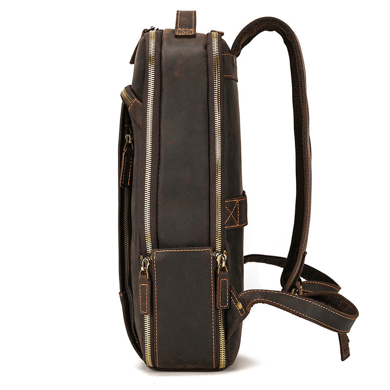 Main Genuine Leather Large Capacity Crazy Backpacks