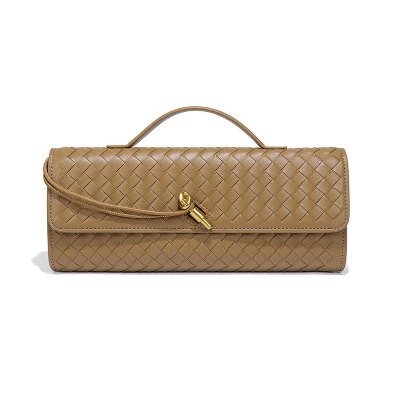 Women's High-grade Woven Baguette Fashionable Exquisite Horizontal Hand Handbags