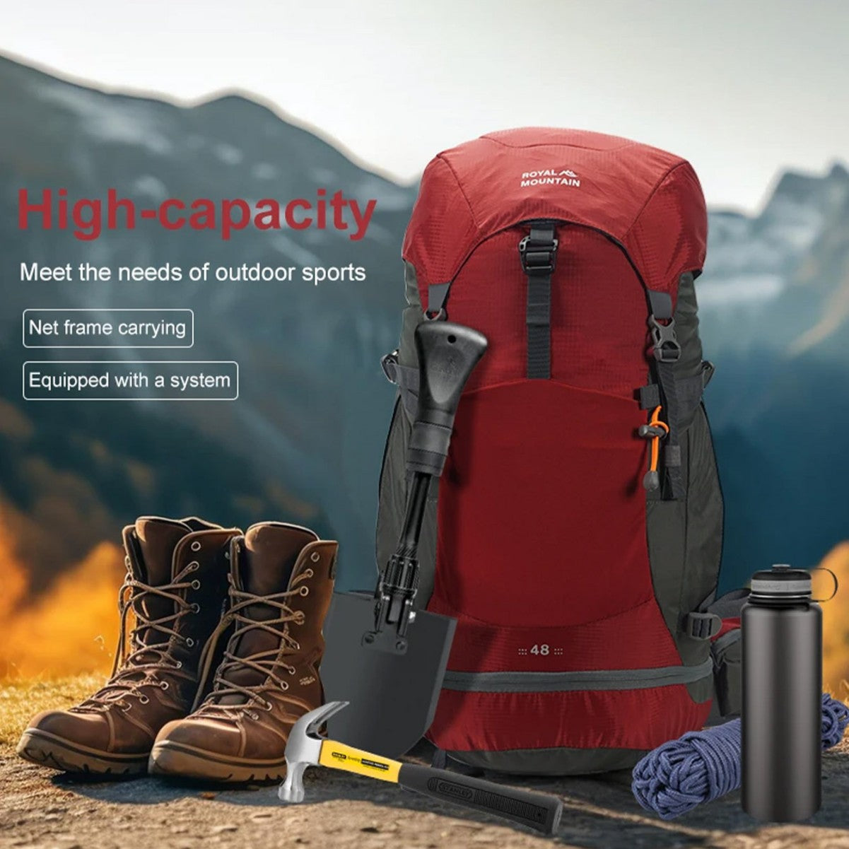 Hiking Quality Nylon Large Capacity Lightweight Mountaineering Backpacks