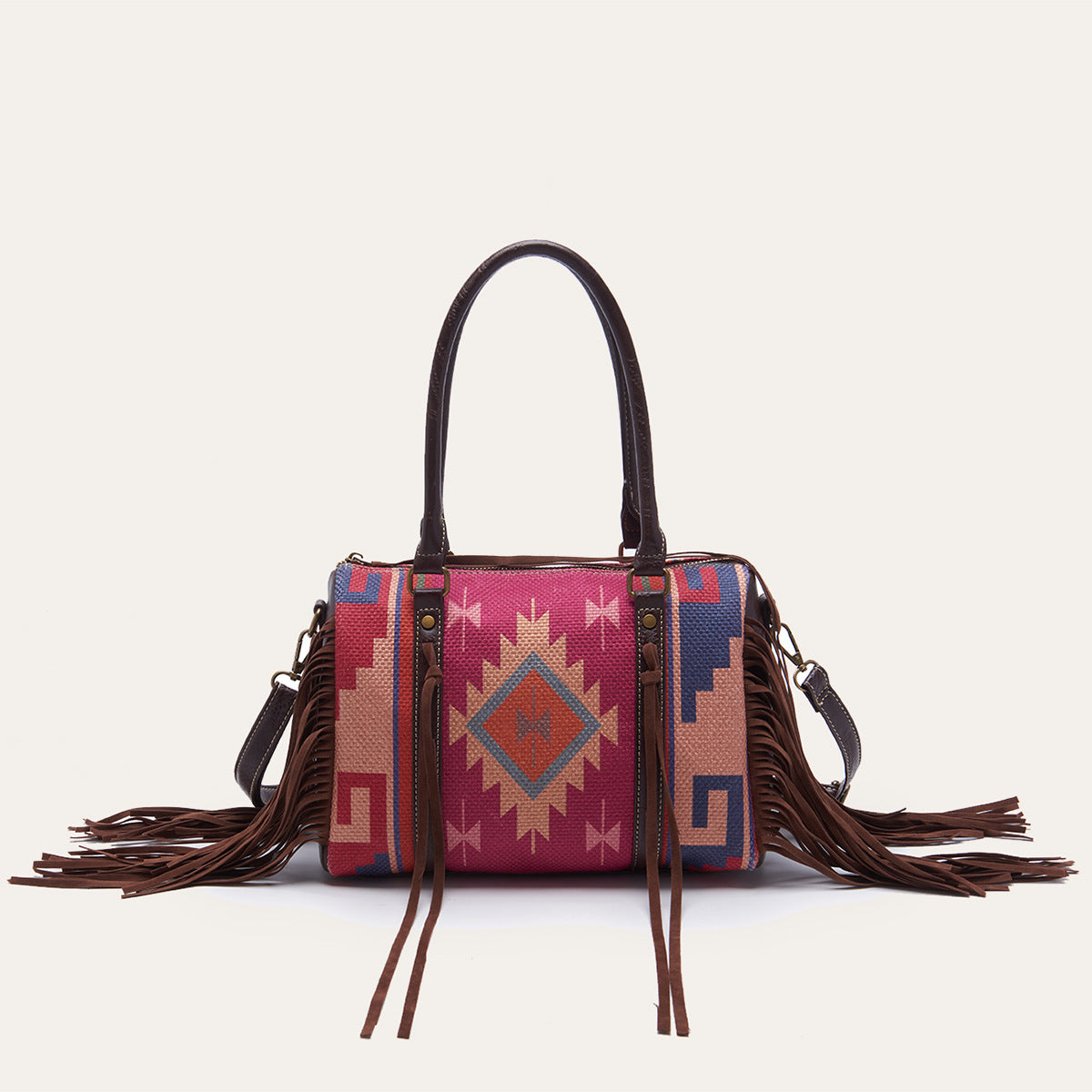 Retro Bohemian Hand-woven Tassel Cotton Linen Crossbody Bags
