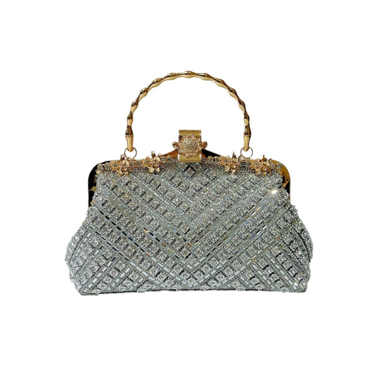 Dress Rhinestone Diamond Chain Clutch Portable Handbags