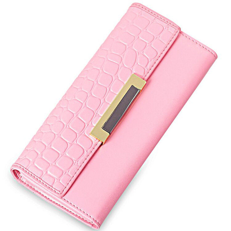 Pure Leather Female Long Genuine Cowhide Ladies Wallets