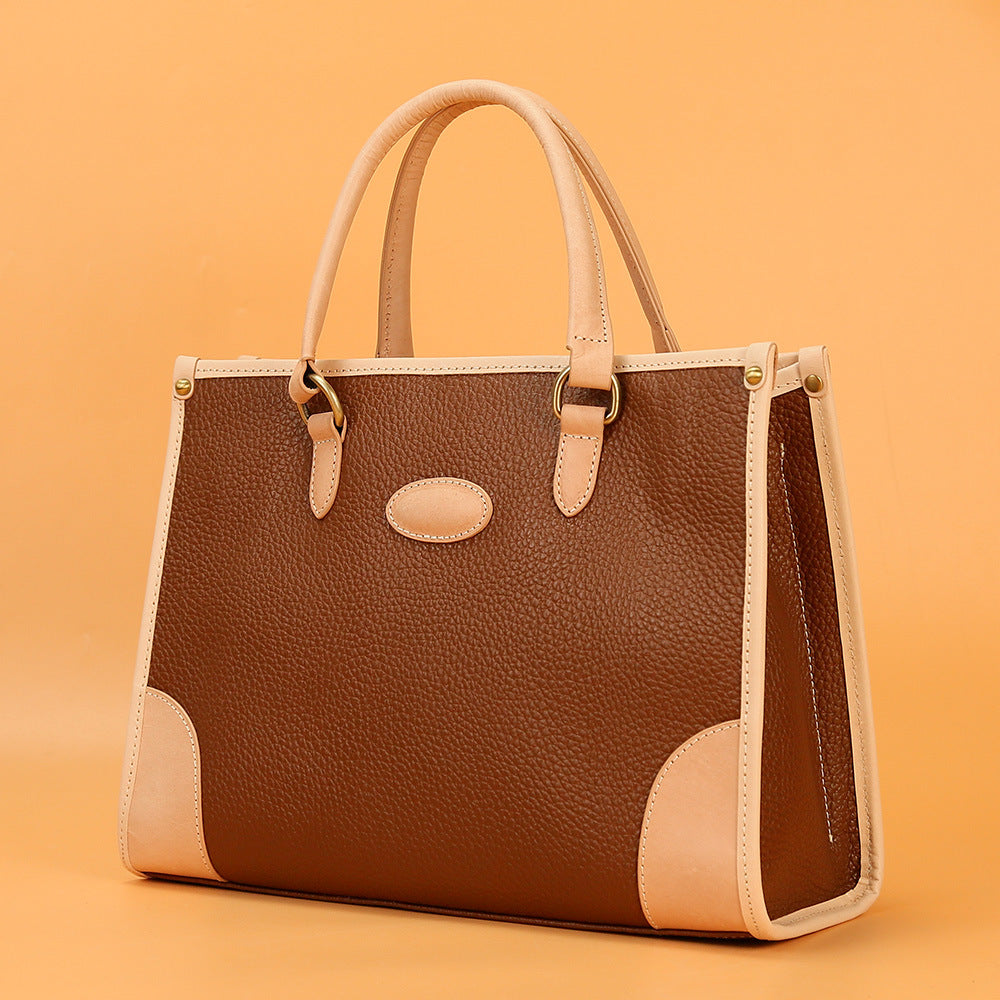 Women's Genuine Leather Top Layer Cowhide Medium Handbags