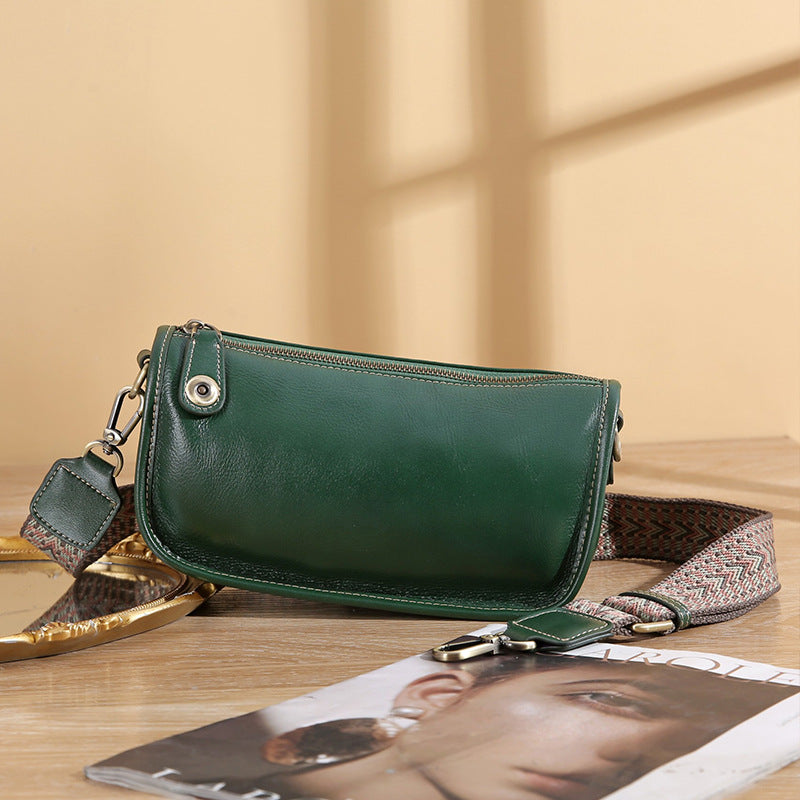 Women's Genuine Leather Dumpling Retro Commuter High-grade Crossbody Bags