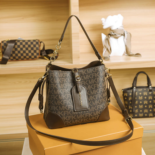 Women's Western Style High-grade Letter Vintage Print Handbags