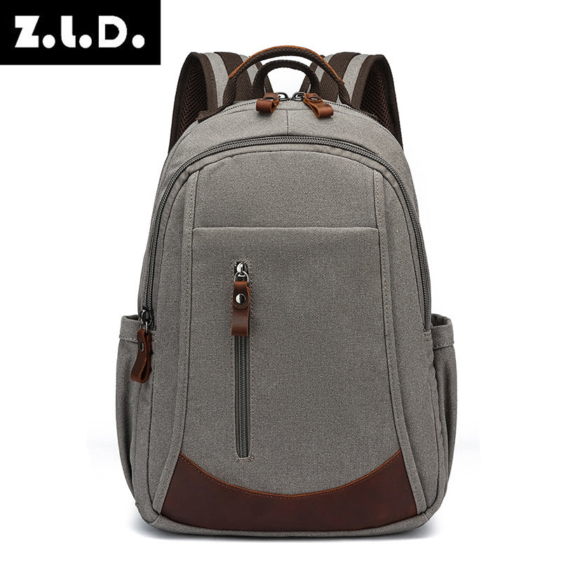 Men's New Trendy Canvas Portable Computer Backpacks