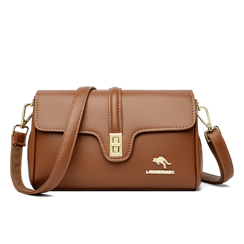 Women's Simple Trendy Korean Style Flip Solid Crossbody Bags