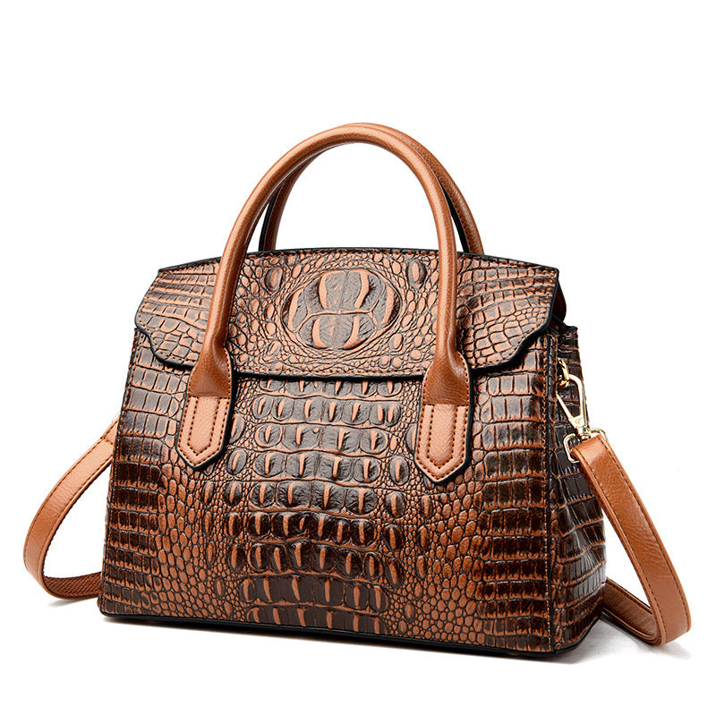 Women's Retro Minority Crocodile Pattern Commuter Light Shoulder Bags