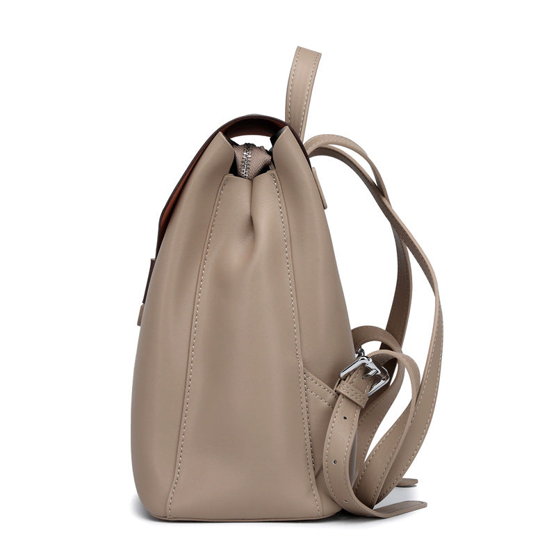 Women's Stylish Lightweight High-grade Cowhide Leather Summer Backpacks