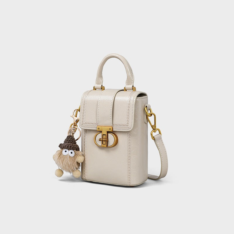 Women's Cell Autumn Lightweight Carrying Genuine Leather Crossbody Bags