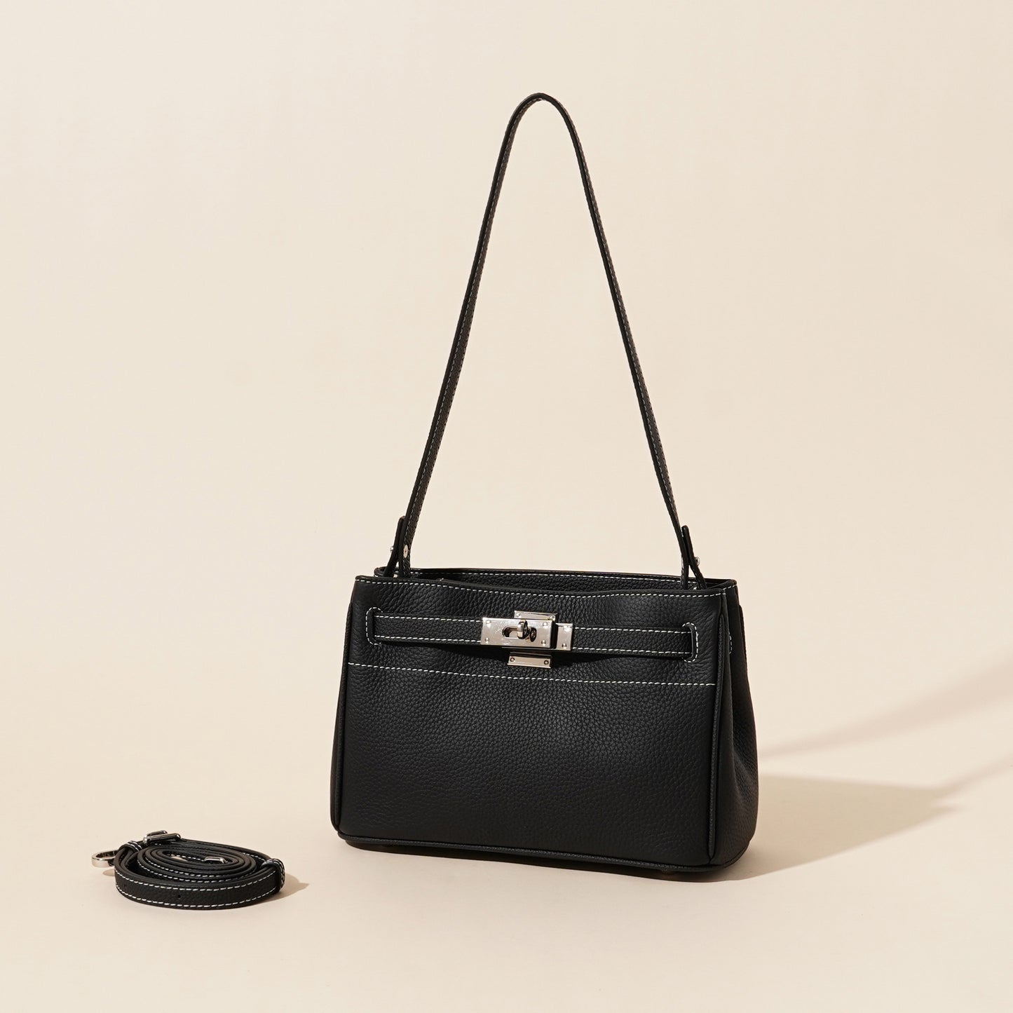 Layer Cowhide High-grade Kelly Vintage Underarm Lock