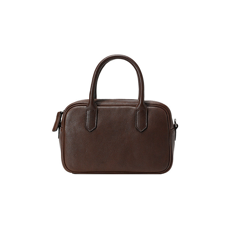 Wide Narrow Top Layer Vegetable Tanning Leather Handbags
