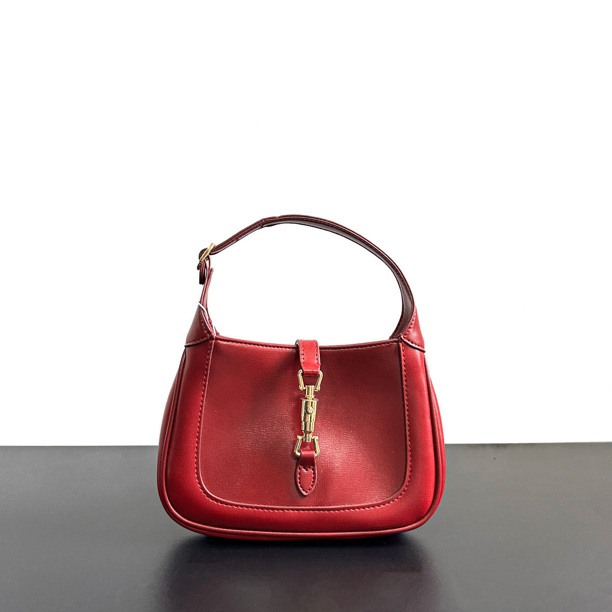 Women's Textured Niche Black Fashionable High-grade Underarm Shoulder Bags