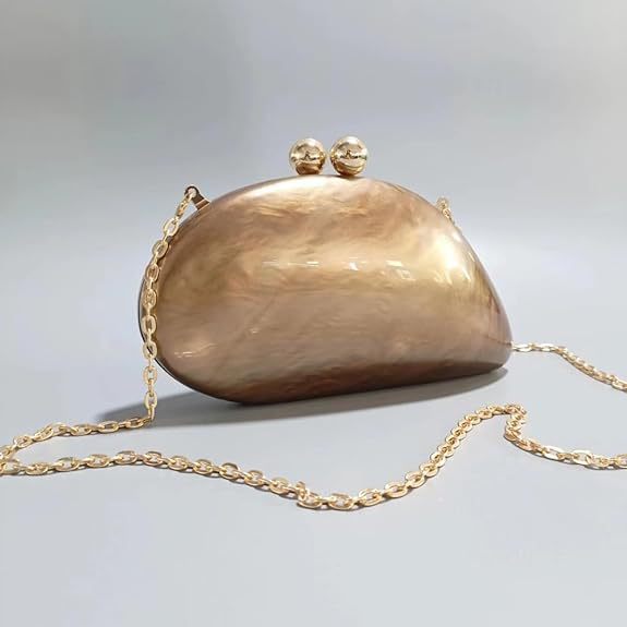 Women's Press Acrylic Wedding Banquet Clutch Chain Bags
