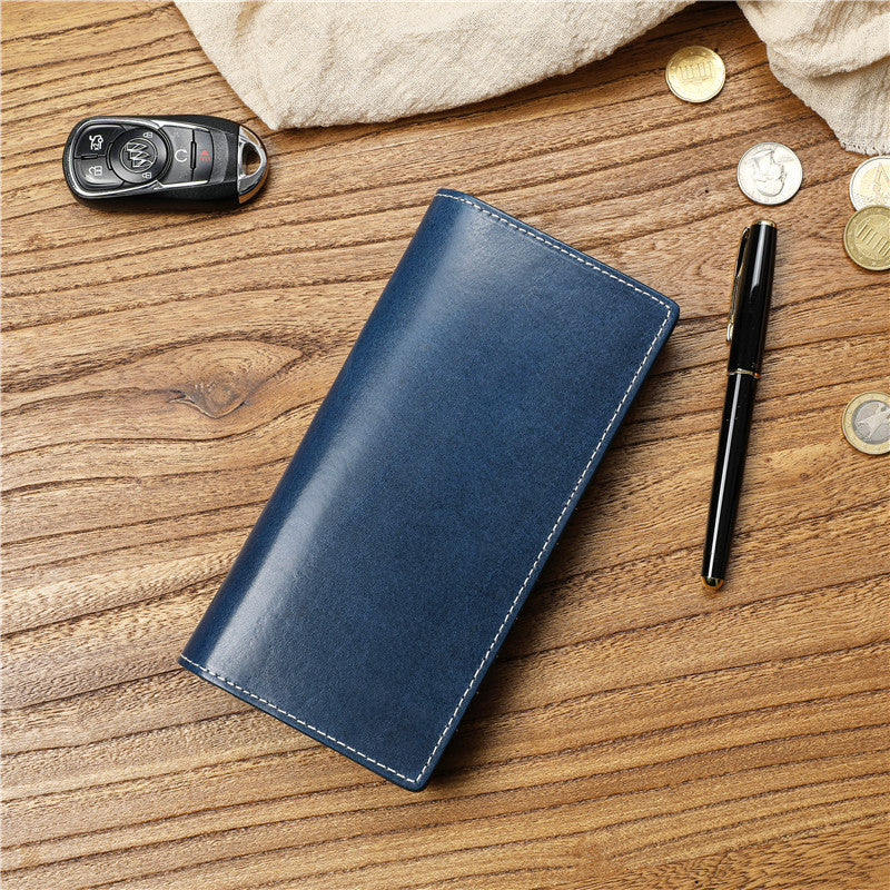 Men's Italian Long Genuine Leather First Layer Men's Wallets