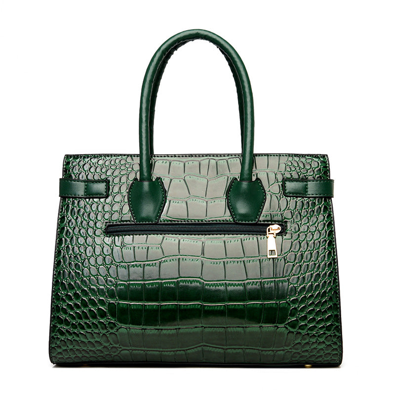 Women's Crocodile Pattern Match Sets Fashion Shoulder Bags