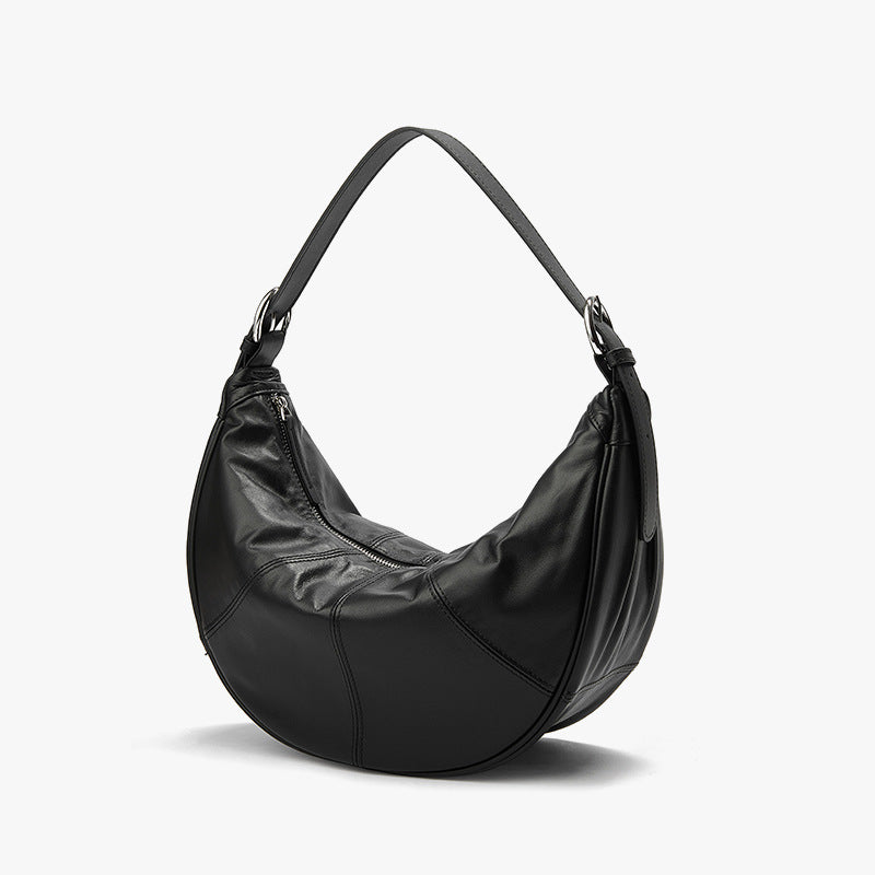 Fashion High-grade Soft Cloud Selenodont Large Capacity Genuine Bags