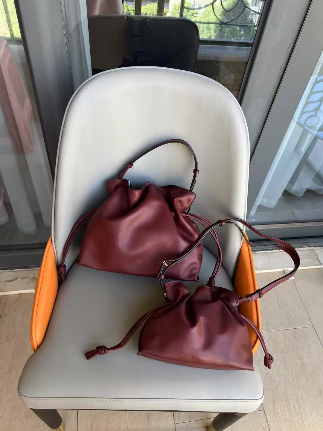 Women's High-grade Portable Lucky Drawstring Soft Leather Crossbody Bags