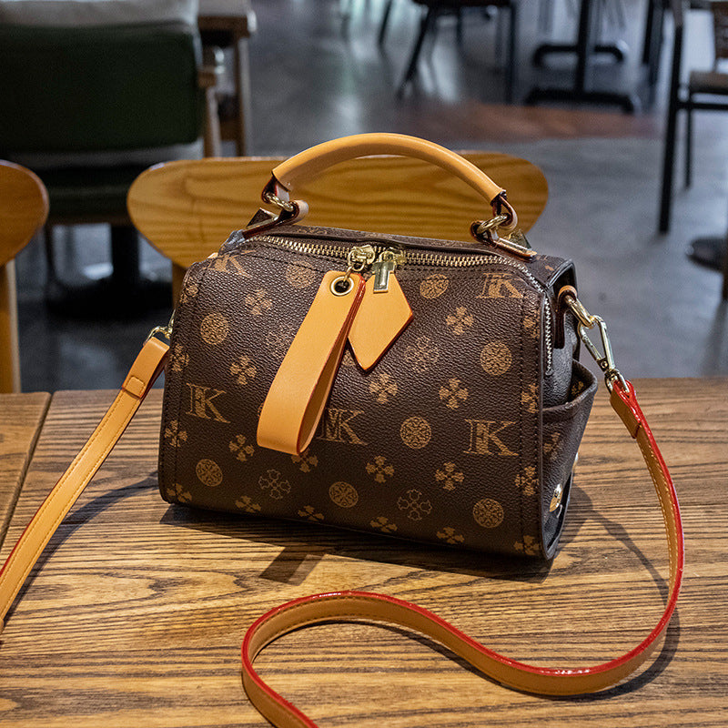 Women's Donkey's Genuine Leather Portable Fashionable Boston Shoulder Bags
