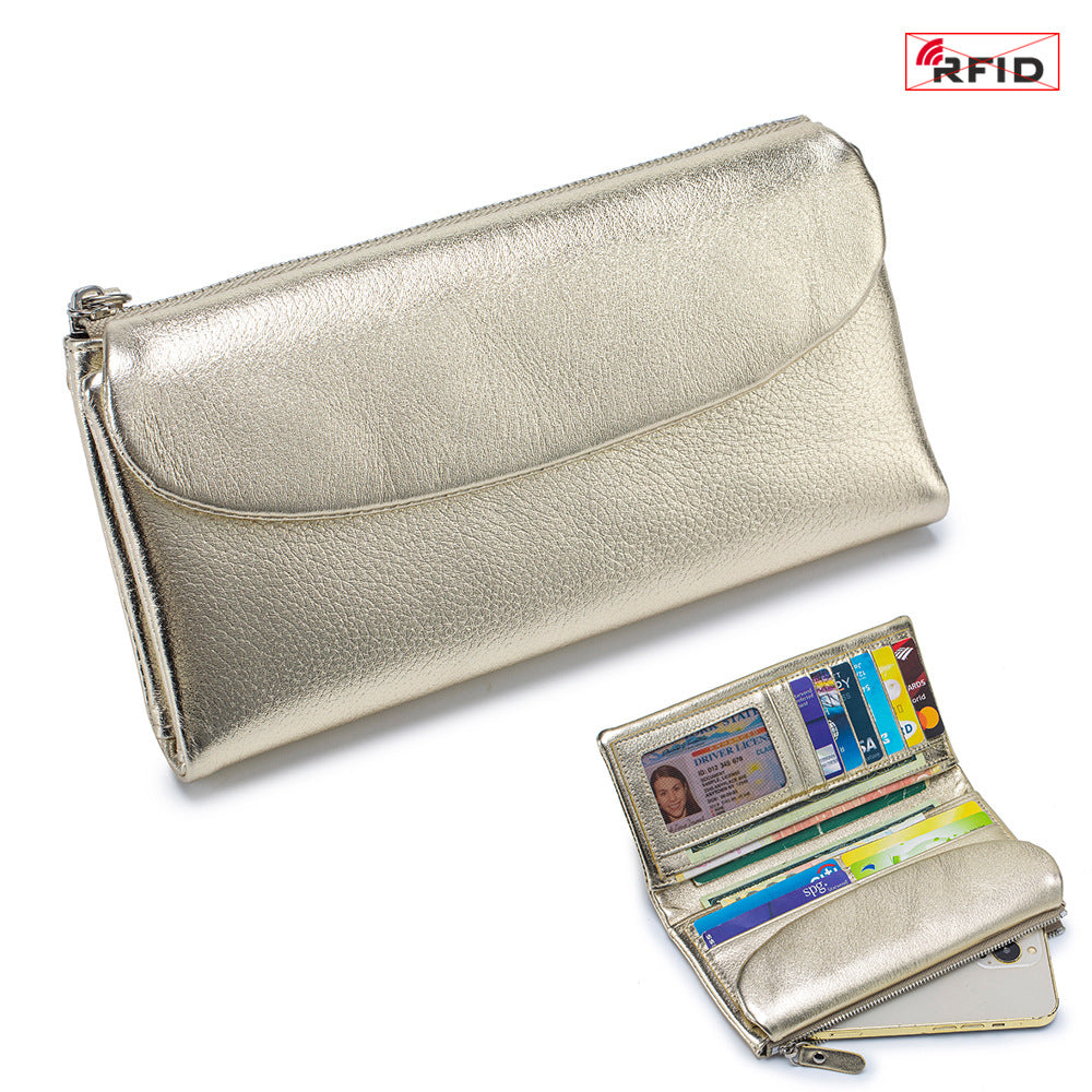 Layer Cowhide Clutch Female Soft Genuine Ladies Wallets