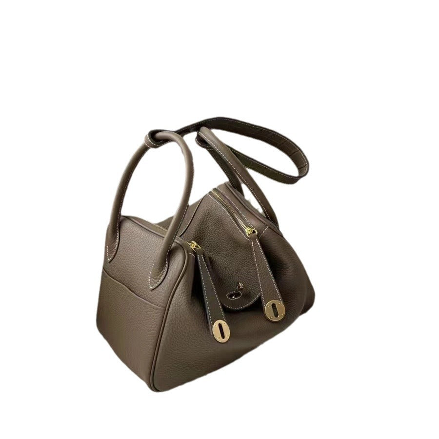 Women's Cowhide Lindy Litchi Pattern High Quality Shoulder Bags