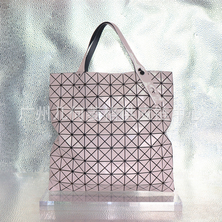 Geometric Diamond Pattern Grid Deformation Portable Shoulder Bags