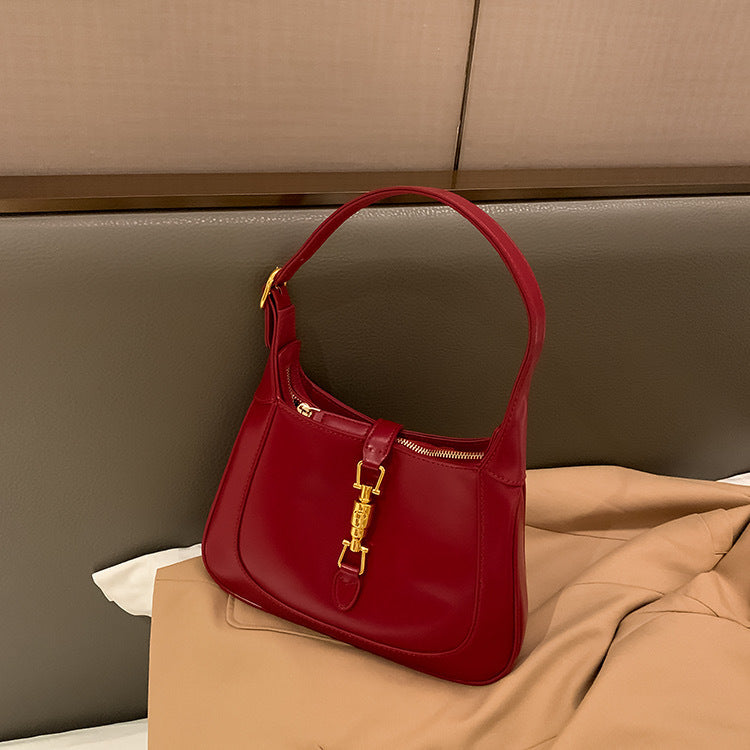 Women's Tide Graceful Underarm Red Wedding Simple Armpit Bags