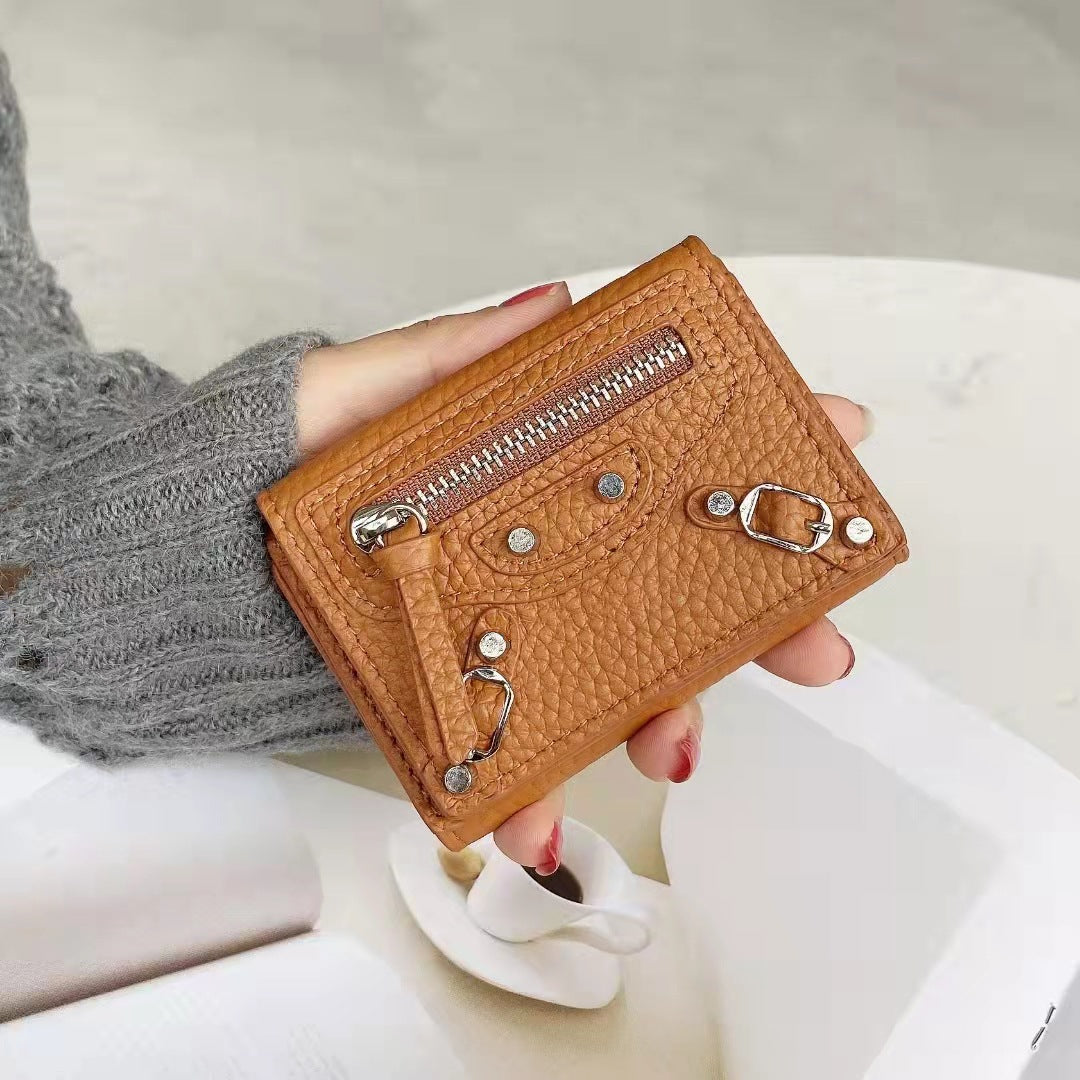 Women's Short Thin Soft Leather Korean Trendy Handbags