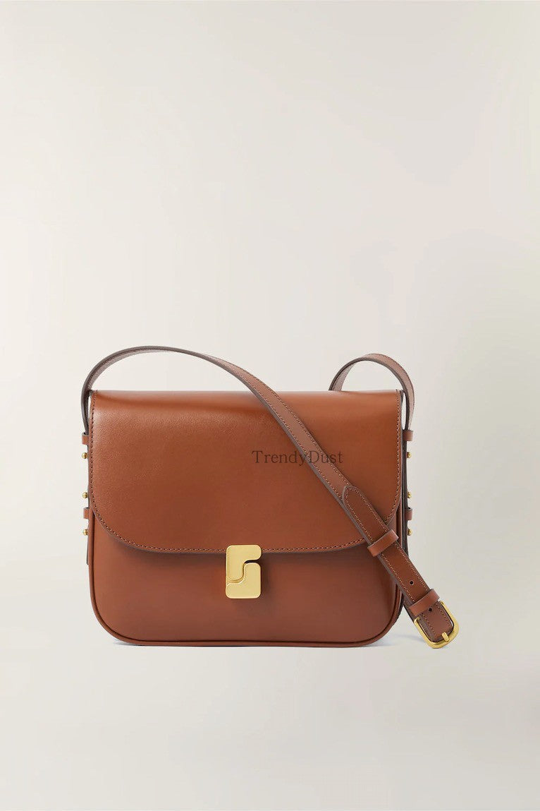 Layer Cowhide Lady Temperament Black Classic Crossbody Bags
