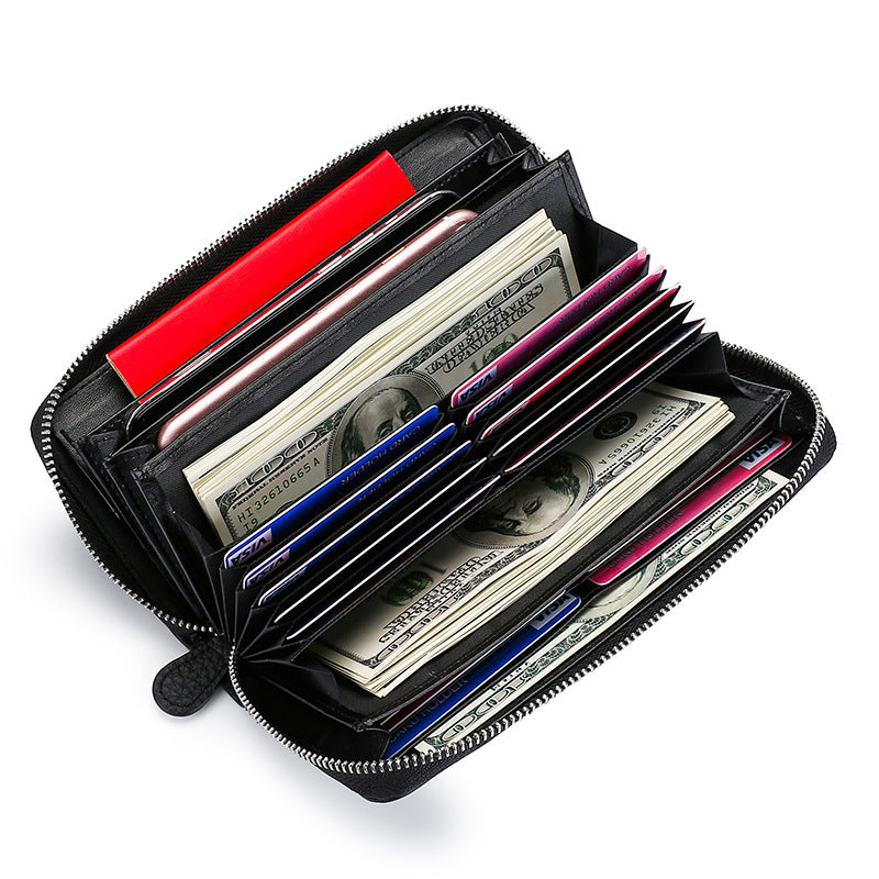 Women's & Men's & Multifunctional Leather Large Capacity Clutches Ladies Wallets