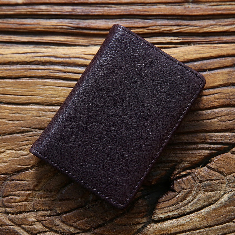 Men's Short First Layer Leather Business Clip Men's Wallets