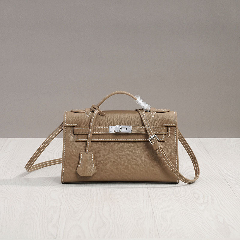 Women's Pattern Genuine Leather Cowhide Second Generation Little Kelly Crossbody Bags