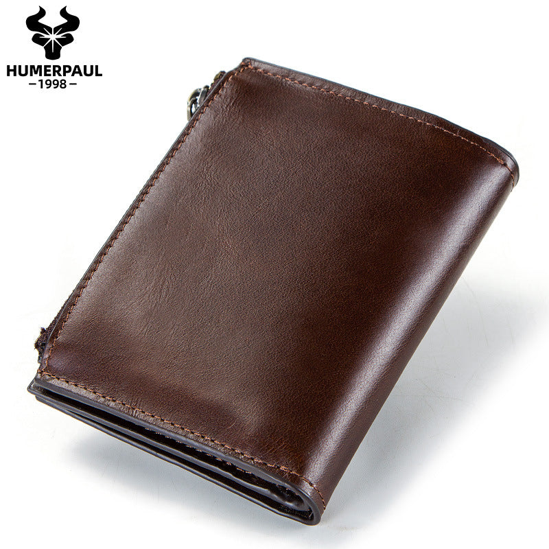 Men's Smart Swiping Connection Multifunctional Leather Men's Wallets