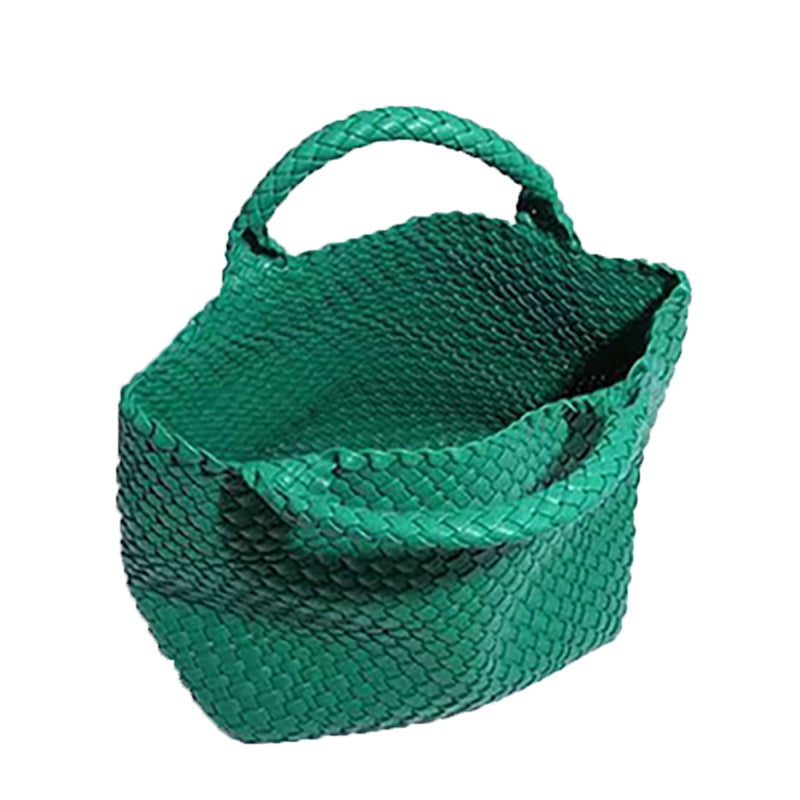 Women's Fashion Hand-woven Texture Portable Large Capacity Handbags