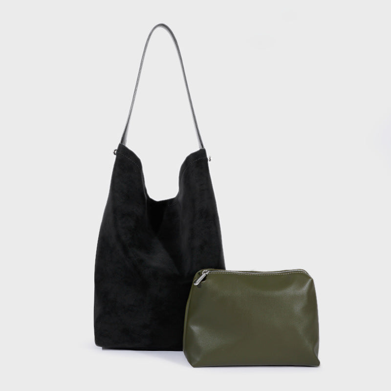 Women's Frosted Suede Niche High-grade Single Simple Shoulder Bags