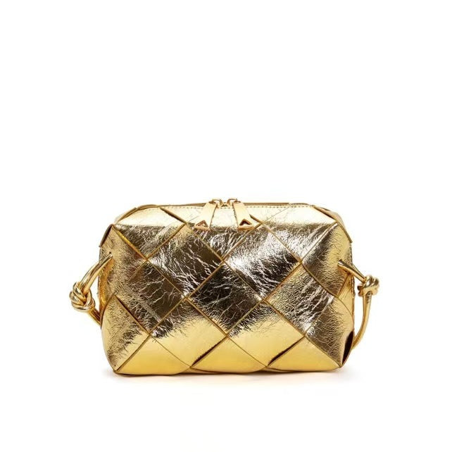 Women's Niche High-grade Genuine Leather Diamond Pattern Crossbody Bags