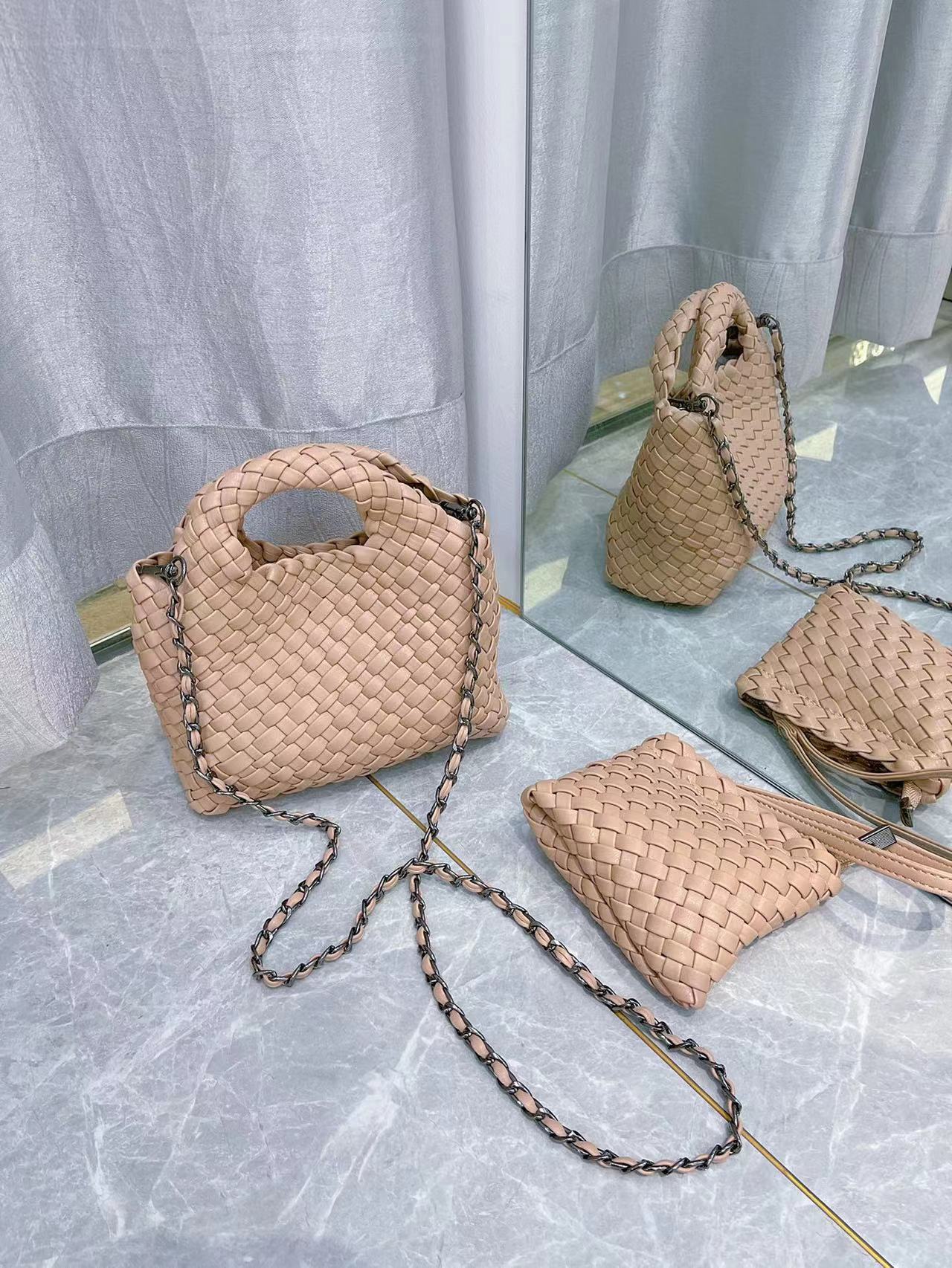 Woven Handmade Mini Portable Vegetable Basket Bags