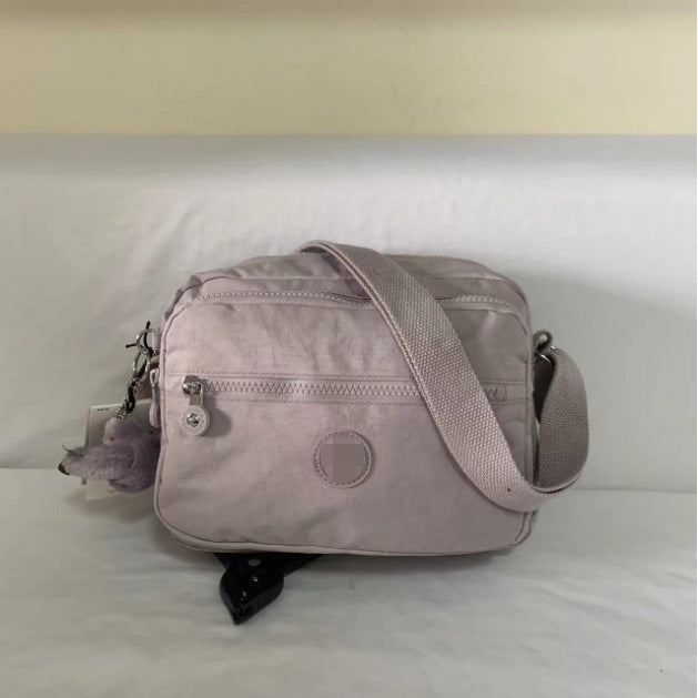 Women's Spring Monkey Urban Simple Nylon Compartment Crossbody Bags