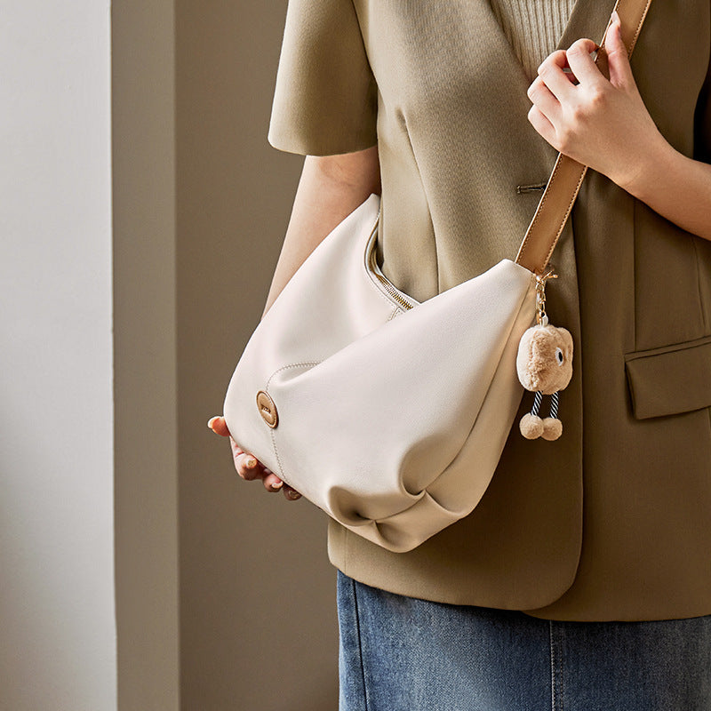 Women's Summer High-grade Dumpling Genuine Leather Shoulder Bags