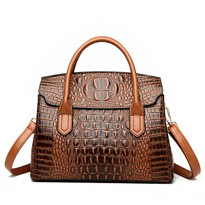 Women's Retro Minority Crocodile Pattern Commuter Light Shoulder Bags