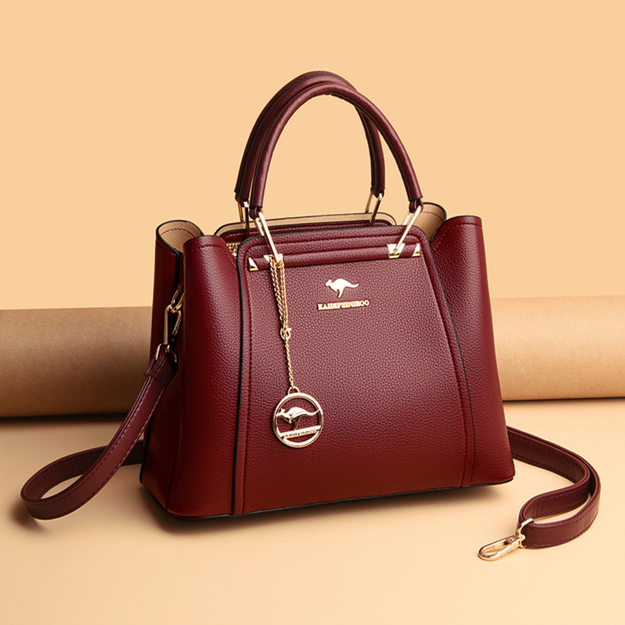 Women's Versatile Fashion Tassel Mother Soft Leather Handbags