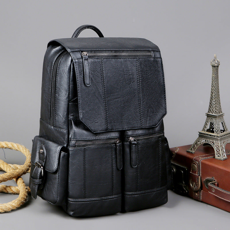 Men's High-grade Leather Vintage Large Capacity Business Backpacks