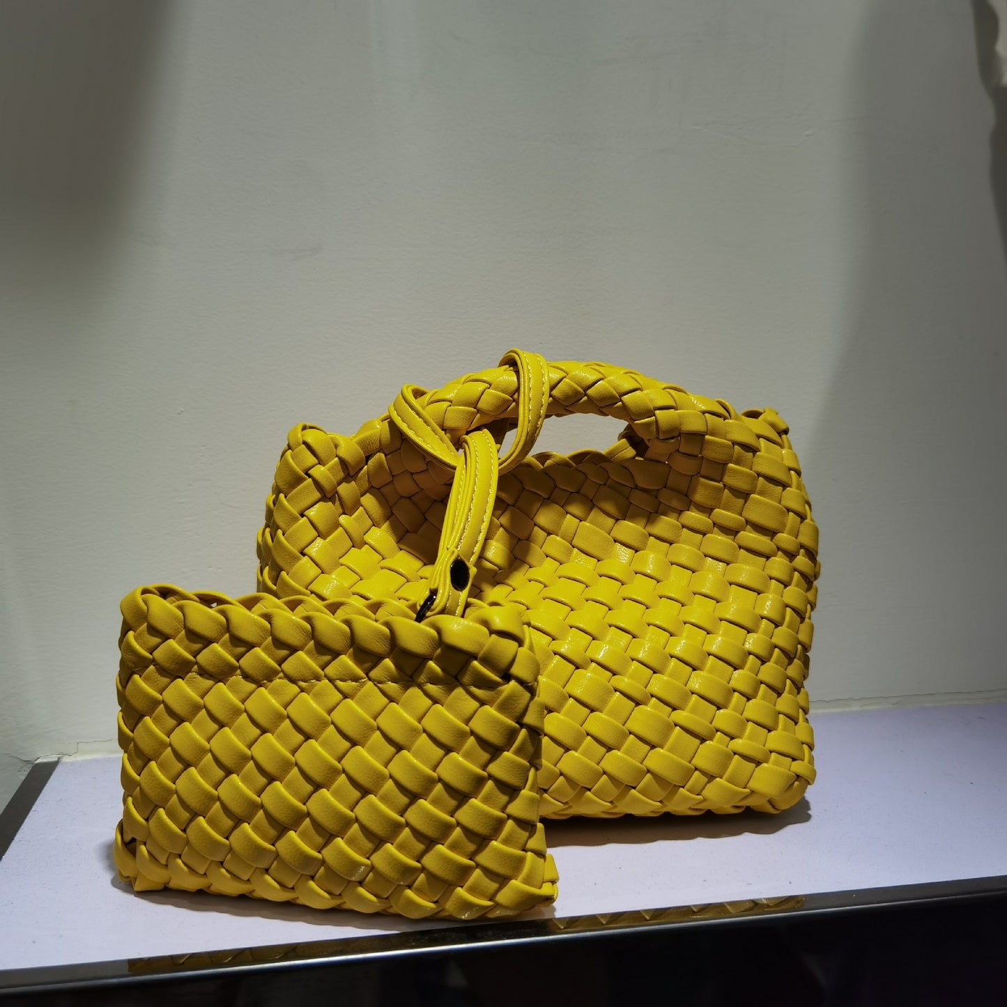Women's Hand-woven Summer Soft Leather Underarm High-grade Armpit Bags