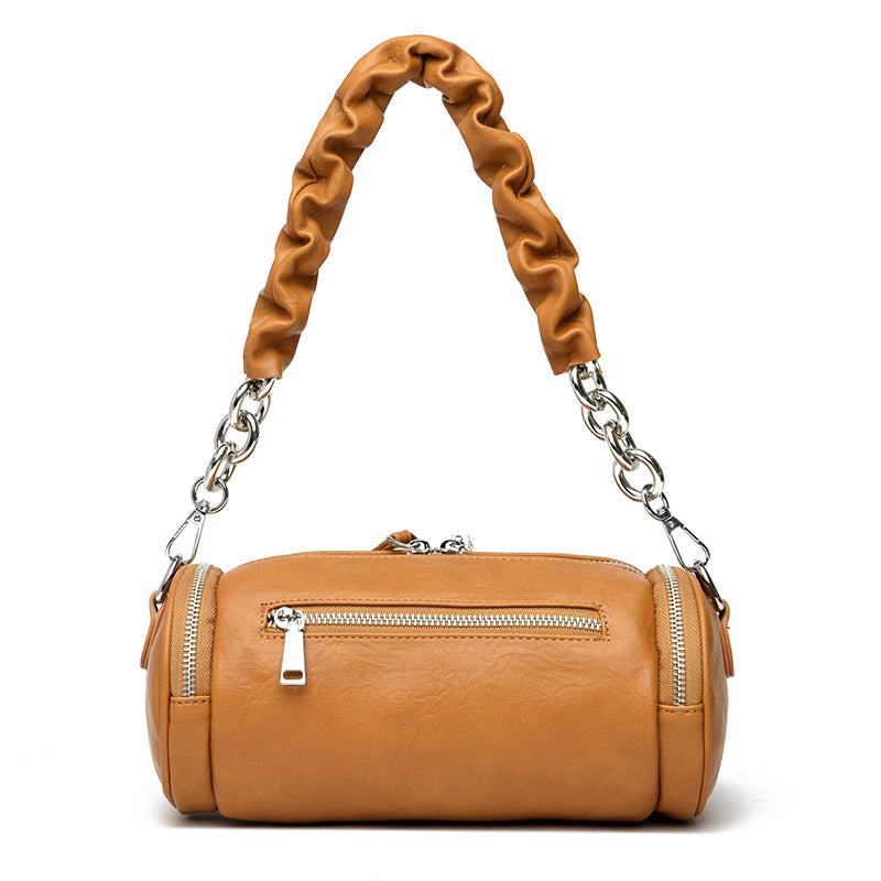 Women's Goods Cross Stitching Round Trendy Niche Shoulder Bags