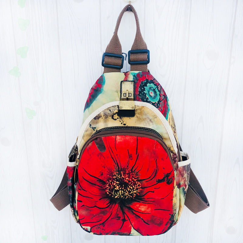 Women's Ethnic Style Oxford Cloth Large Capacity Backpacks
