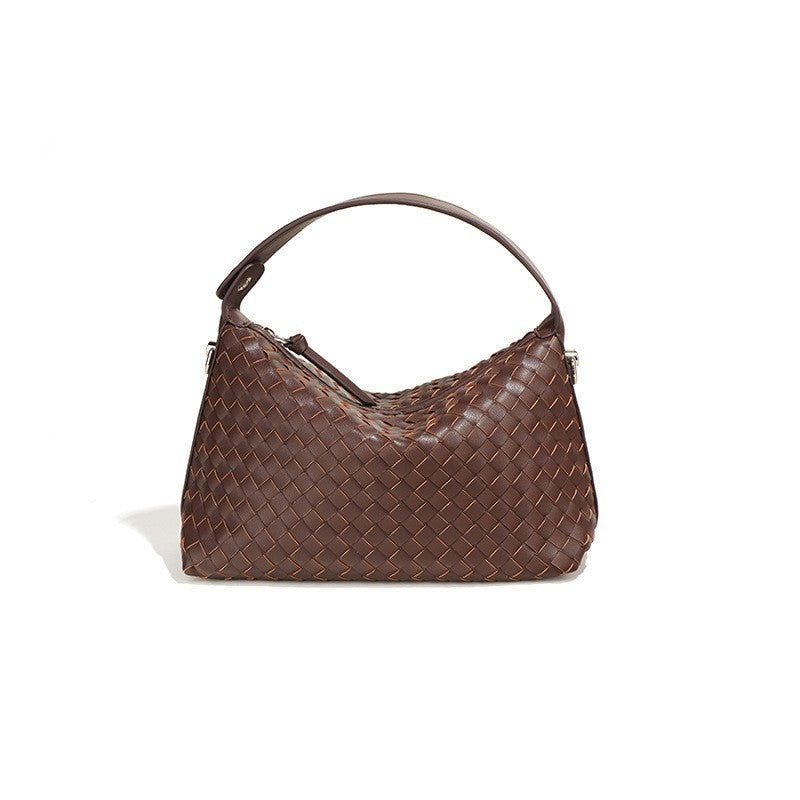 Women's Rhombus High-grade Fashion Authentic Leather Weave Handbags