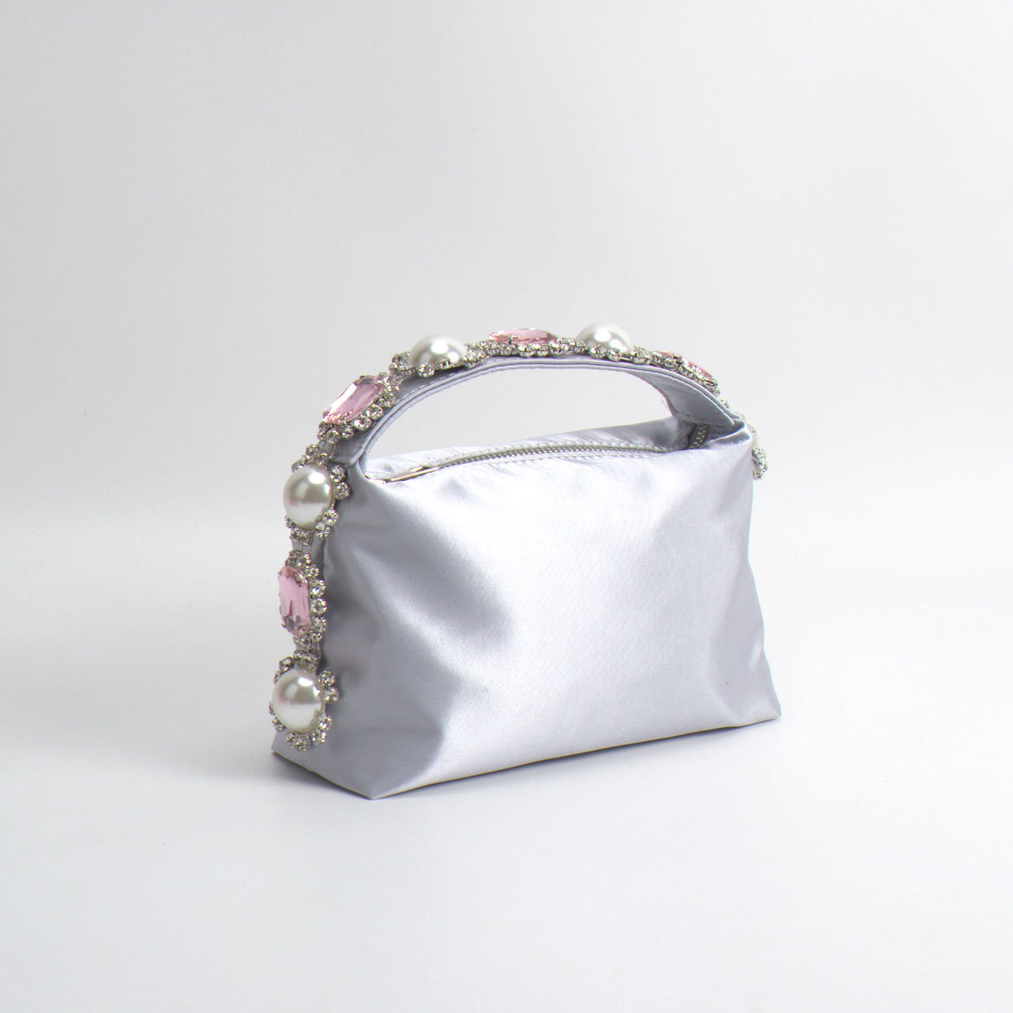 Women's Clutch Rhinestone Pearl Satin Lunch Box Summer Handbags